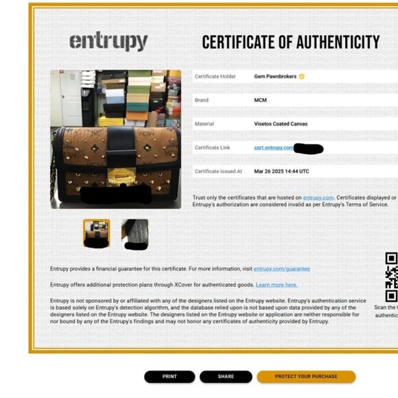 MCM Visetos Monogram Studded Mini Tracy Crossbody Bag Cognac - Picture 2 of 10